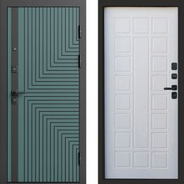 Входная дверь Termo-door Квантум velutto verde - Престиж Белое дерево