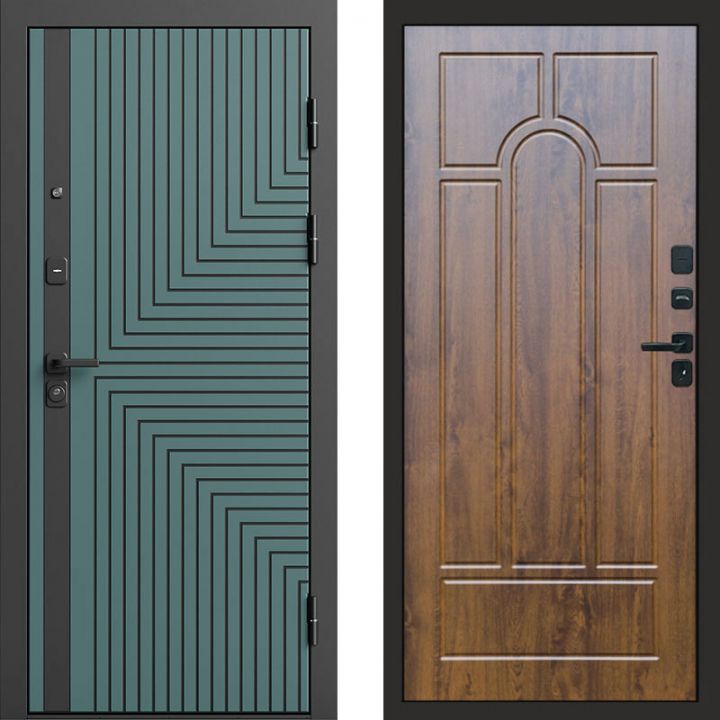 Входная дверь Termo-door Квантум velutto verde - Арка Дуб