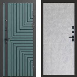 Входная дверь Termo-door Квантум velutto verde - Горизонт Бетон светлый