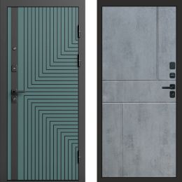 Входная дверь Termo-door Квантум velutto verde - Горизонт Бетон темный