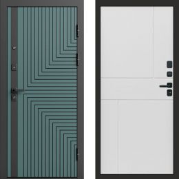 Входная дверь Termo-door Квантум velutto verde - Горизонт Белый