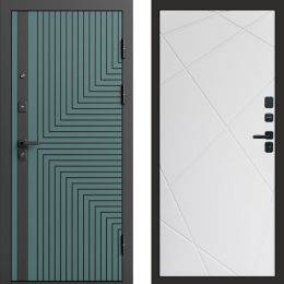 Входная дверь Termo-door Квантум velutto verde - Лучи Белый