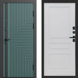 Входная дверь Termo-door Квантум velutto verde - Классик Белый софт