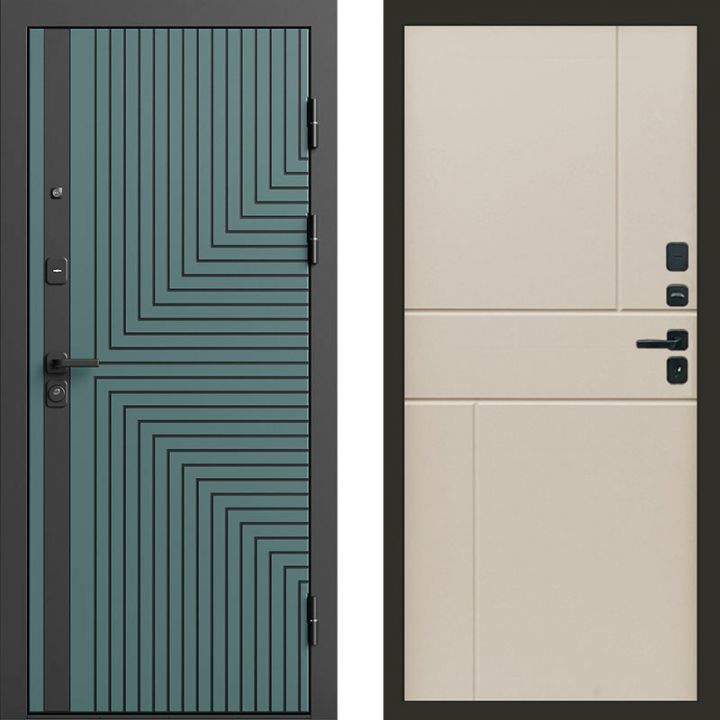 Входная дверь Termo-door Квантум velutto verde - Горизонт Слоновая кость