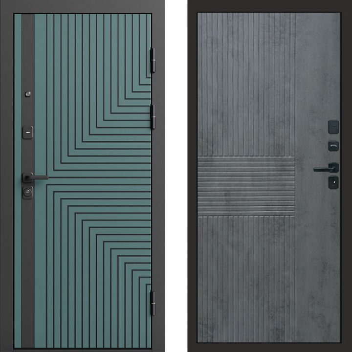 Входная дверь Termo-door Квантум velutto verde - Мастино Бетон темный