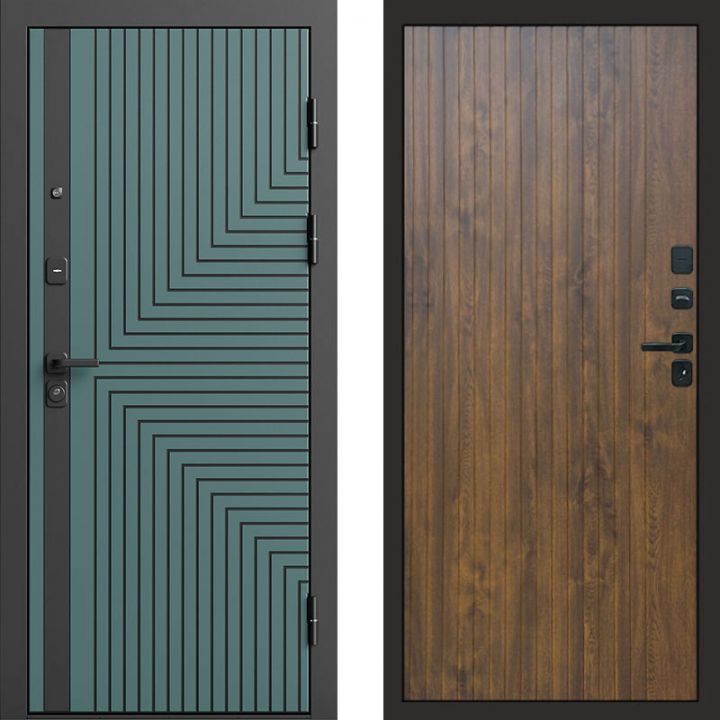 Входная дверь Termo-door Квантум velutto verde - FLAT Дуб