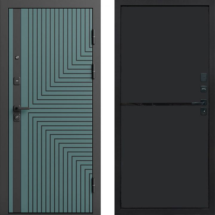 Входная дверь Termo-door Квантум velutto verde - Нео Black