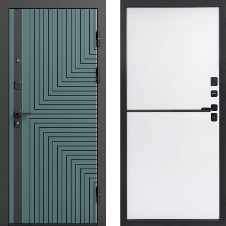 Входная дверь Termo-door Квантум velutto verde - Нео White