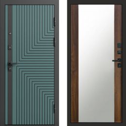 Входная дверь Termo-door Квантум velutto verde - Зеркало Дуб