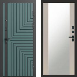 Входная дверь Termo-door Квантум velutto verde - Зеркало Слоновая кость