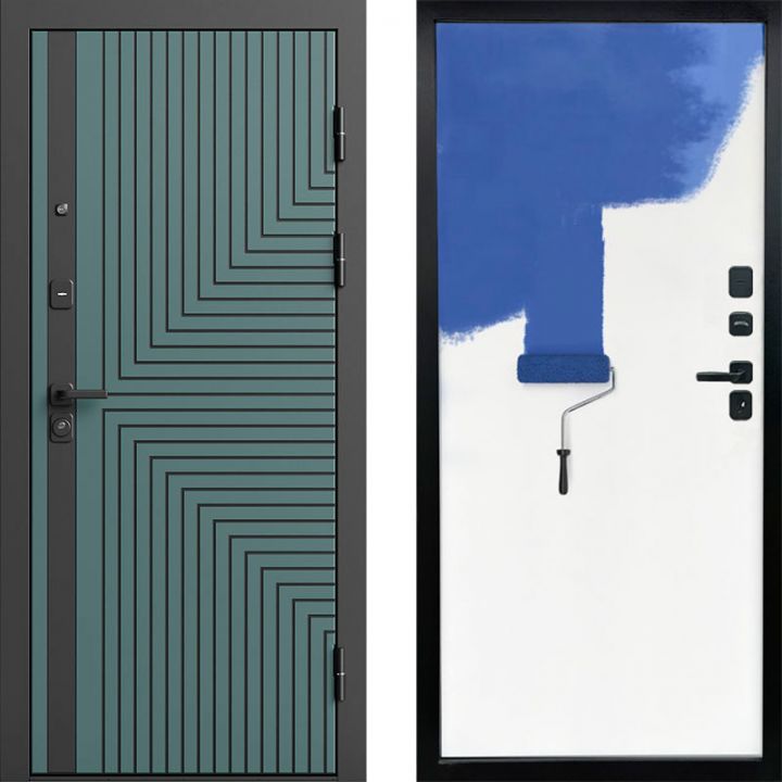 Входная дверь Termo-door Квантум velutto verde - Грунт под покраску