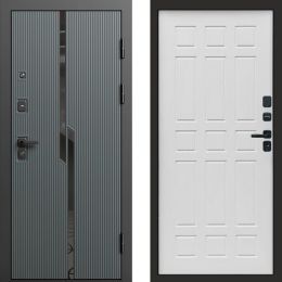 Входная дверь Termo-door Прайм Графит - Спарта Белое дерево