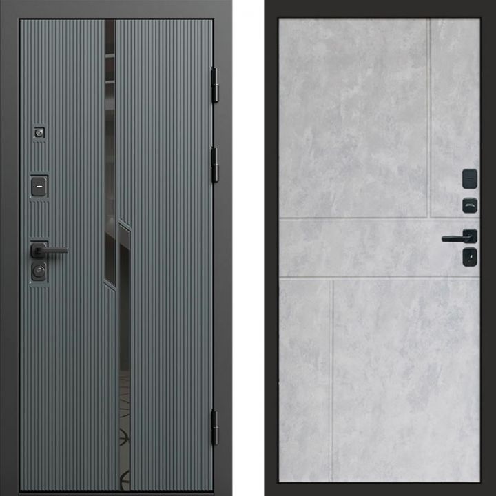 Входная дверь Termo-door Прайм Графит - Горизонт Бетон светлый