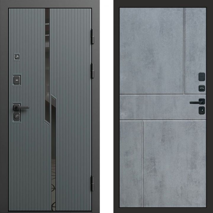 Входная дверь Termo-door Прайм Графит - Горизонт Бетон темный