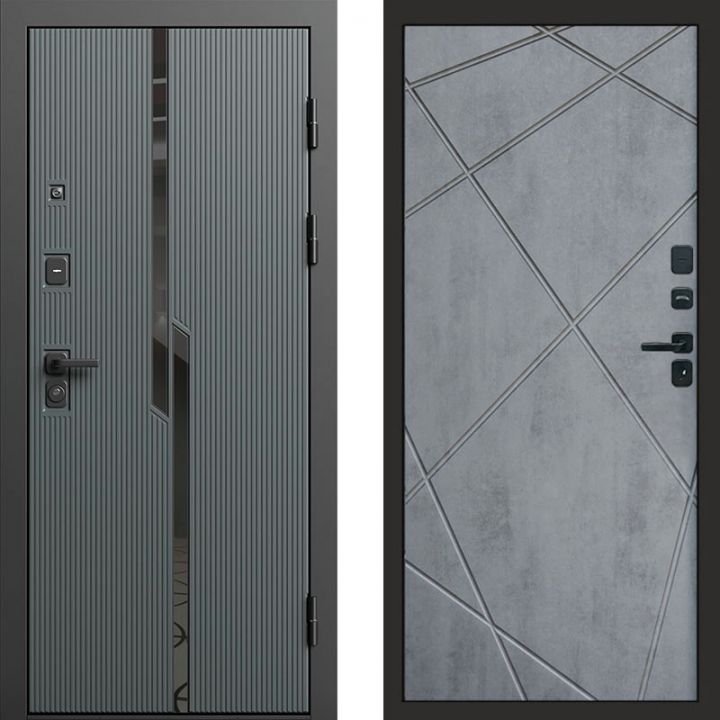 Входная дверь Termo-door Прайм Графит - Лучи Бетон темный