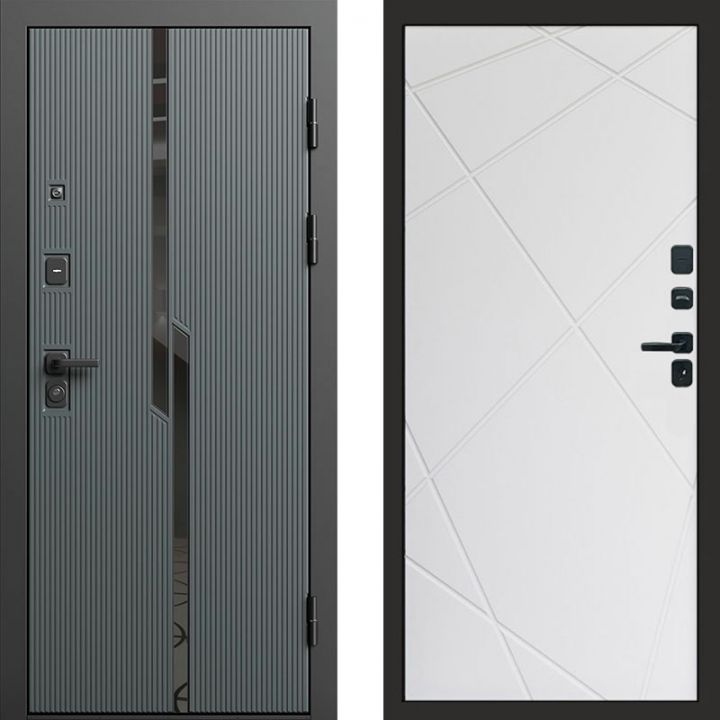 Входная дверь Termo-door Прайм Графит - Лучи Белый