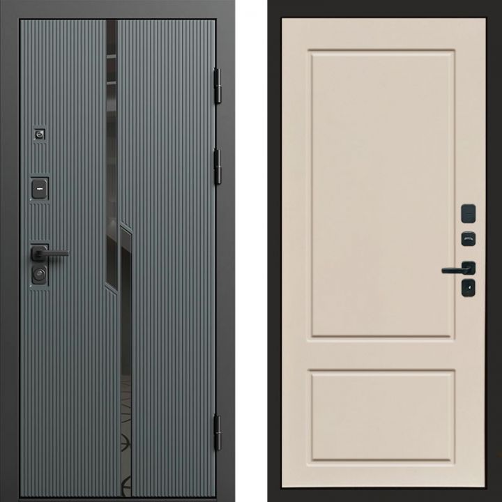 Входная дверь Termo-door Прайм Графит - Марсель Слоновая кость