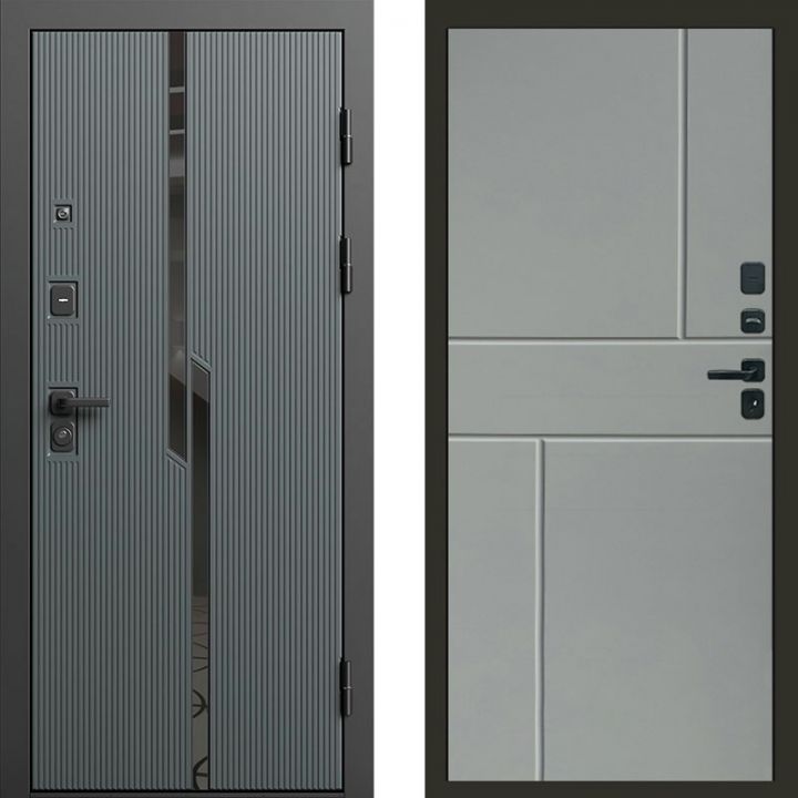 Входная дверь Termo-door Прайм Графит - Горизонт Грей софт