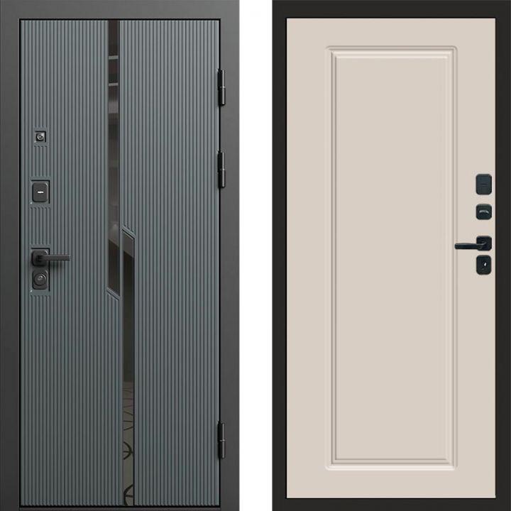Входная дверь Termo-door Прайм Графит - Гранд Слоновая кость