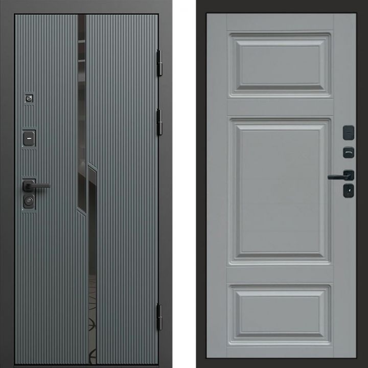 Входная дверь Termo-door Прайм Графит - Лион Грей софт