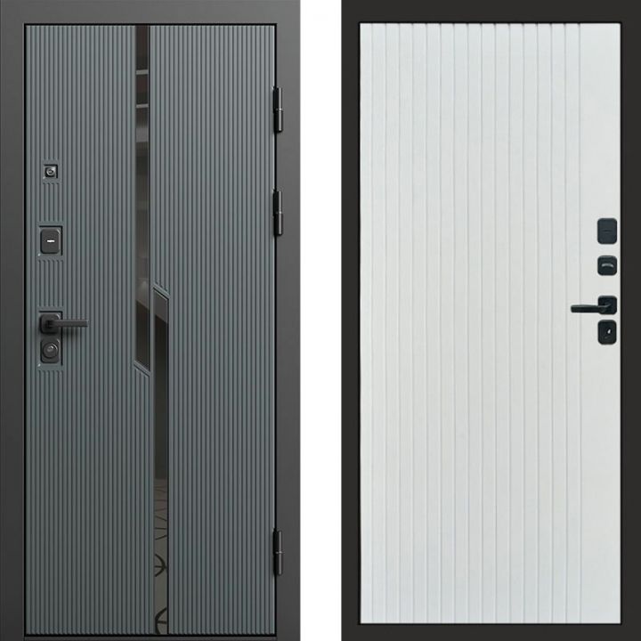 Входная дверь Termo-door Прайм Графит - FLAT Белый софт