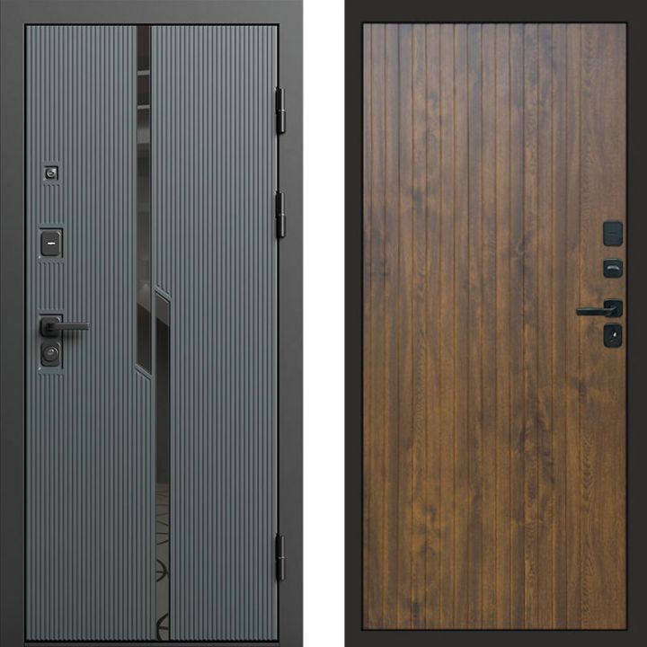 Входная дверь Termo-door Прайм Графит - FLAT Дуб
