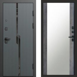 Входная дверь Termo-door Прайм Графит - Зеркало Бетон темный