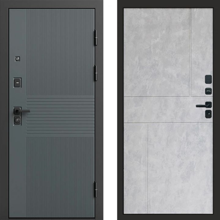 Входная дверь Termo-door Селект Графит - Горизонт Бетон светлый