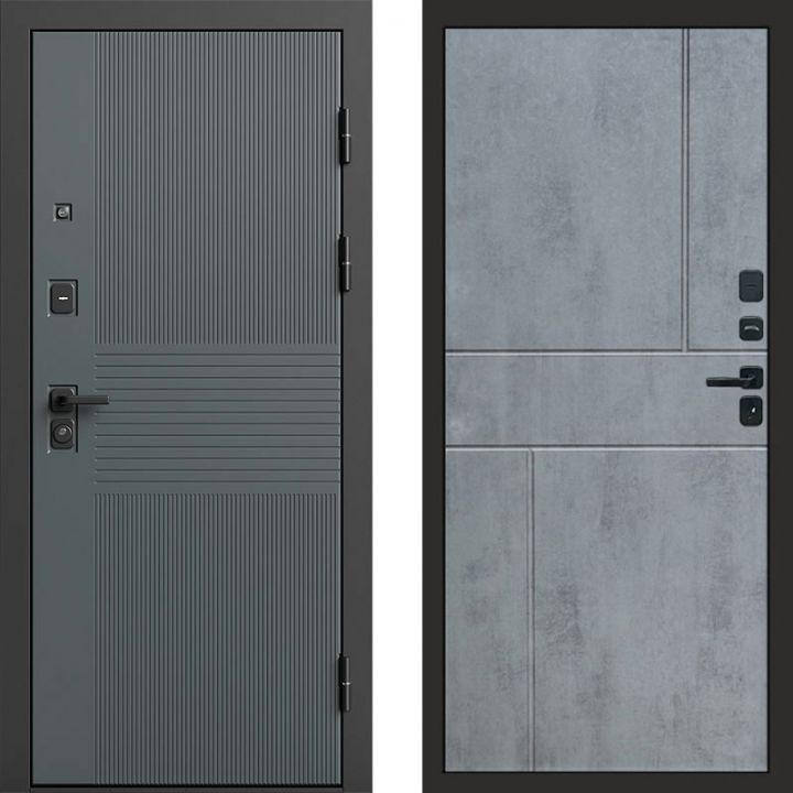 Входная дверь Termo-door Селект Графит - Горизонт Бетон темный