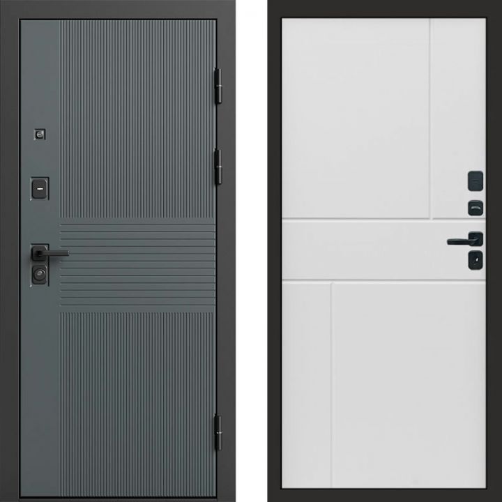 Входная дверь Termo-door Селект Графит - Горизонт Белый
