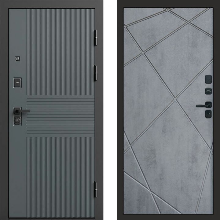 Входная дверь Termo-door Селект Графит - Лучи Бетон темный