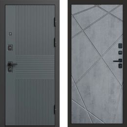 Входная дверь Termo-door Селект Графит - Лучи Бетон темный