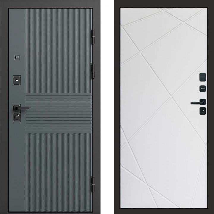 Входная дверь Termo-door Селект Графит - Лучи Белый