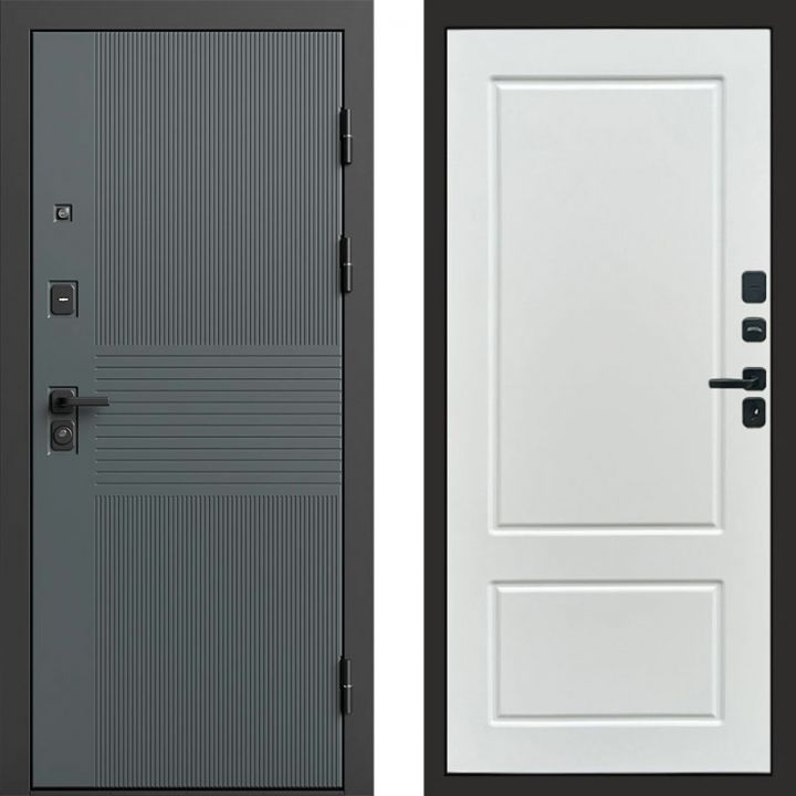 Входная дверь Termo-door Селект Графит - Марсель Белый софт