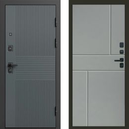 Входная дверь Termo-door Селект Графит - Горизонт Грей софт