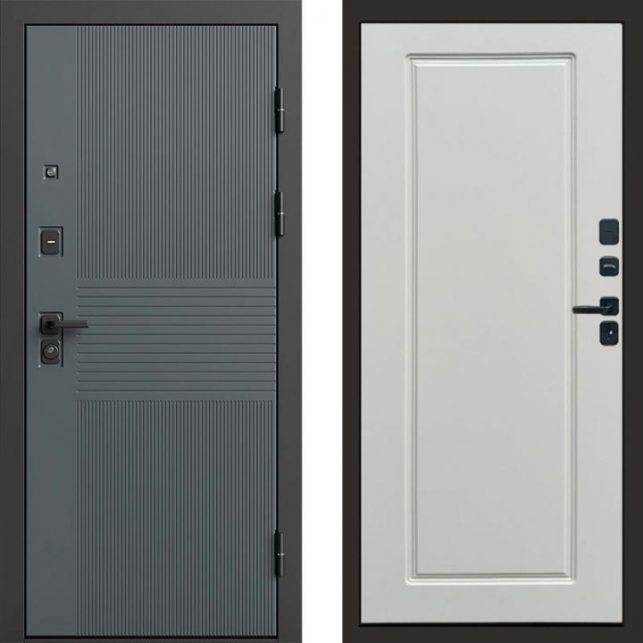 Входная дверь Termo-door Селект Графит - Гранд Белый софт