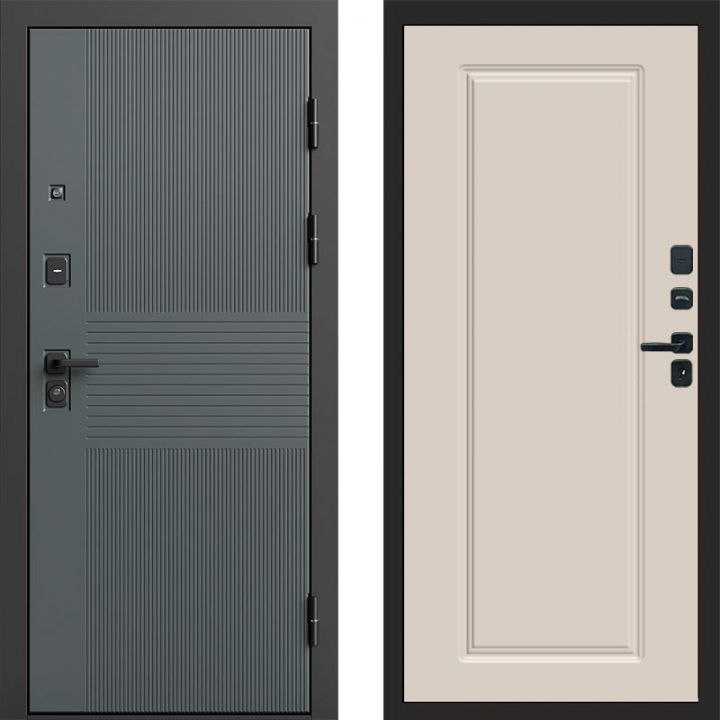 Входная дверь Termo-door Селект Графит - Гранд Слоновая кость
