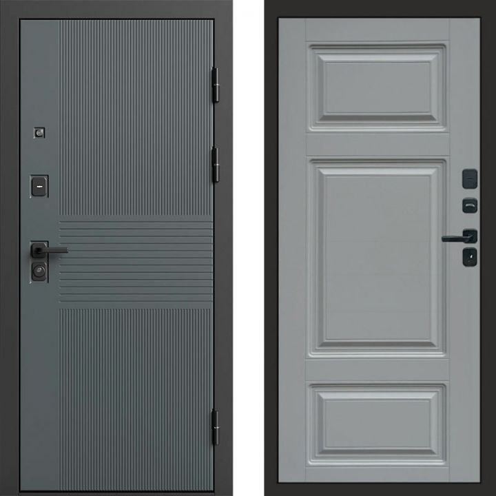 Входная дверь Termo-door Селект Графит - Лион Грей софт