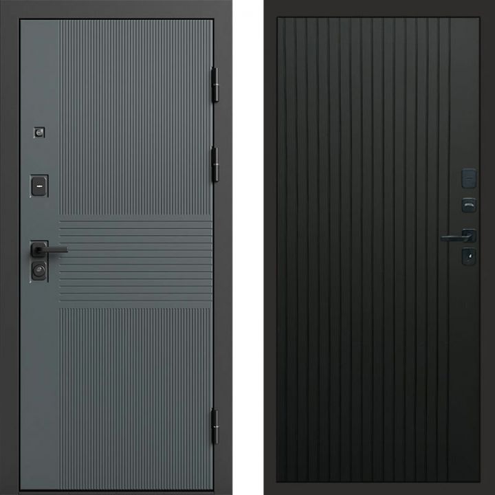 Входная дверь Termo-door Селект Графит - FLAT Черный кварц