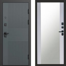 Входная дверь Termo-door Селект Графит - Зеркало Белый софт