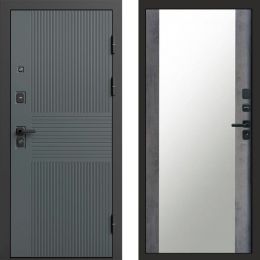 Входная дверь Termo-door Селект Графит - Зеркало Бетон темный