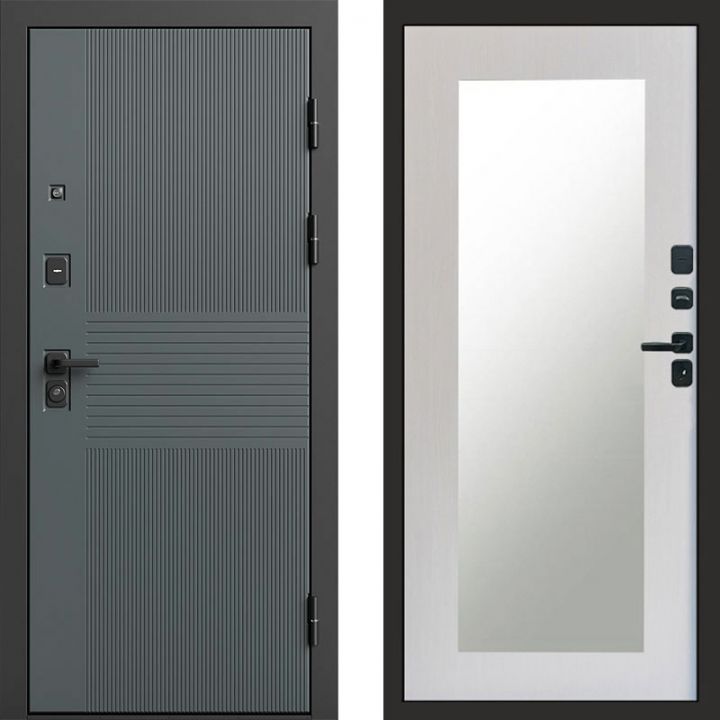 Входная дверь Termo-door Селект Графит - Зеркало триумф Лиственница