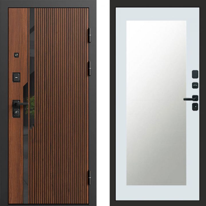 Входная дверь Termo-door Флекс Дуб - Зеркало триумф Белый софт