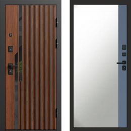 Входная дверь Termo-door Флекс Дуб - Широкое Зеркало Фацет Грей софт