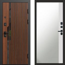 Входная дверь Termo-door Флекс Дуб - Широкое Зеркало Фацет Белый софт