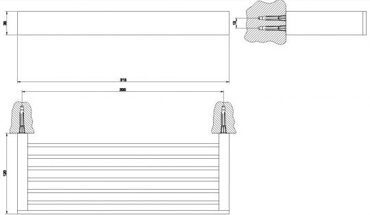 Gessi Rettangolo Полка для душа 20947 30 см схема 10 Gessi Rettangolo Полка для душа 20947 30 см схема 10