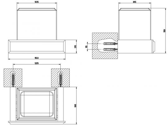 Gessi Eleganza Стакан 46407 схема 3