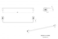Gessi Goccia Полотенцедержатель 38103 60 см схема 2