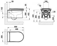 Gessi Rettangolo унитаз 45933 56,8х35,9 схема 2 Gessi Rettangolo унитаз 45933 56,8х35,9 схема 2