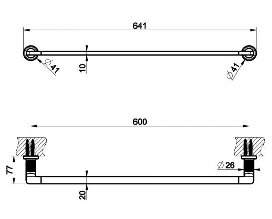 Gessi Inciso Полотенцедержатель 58503 схема 2